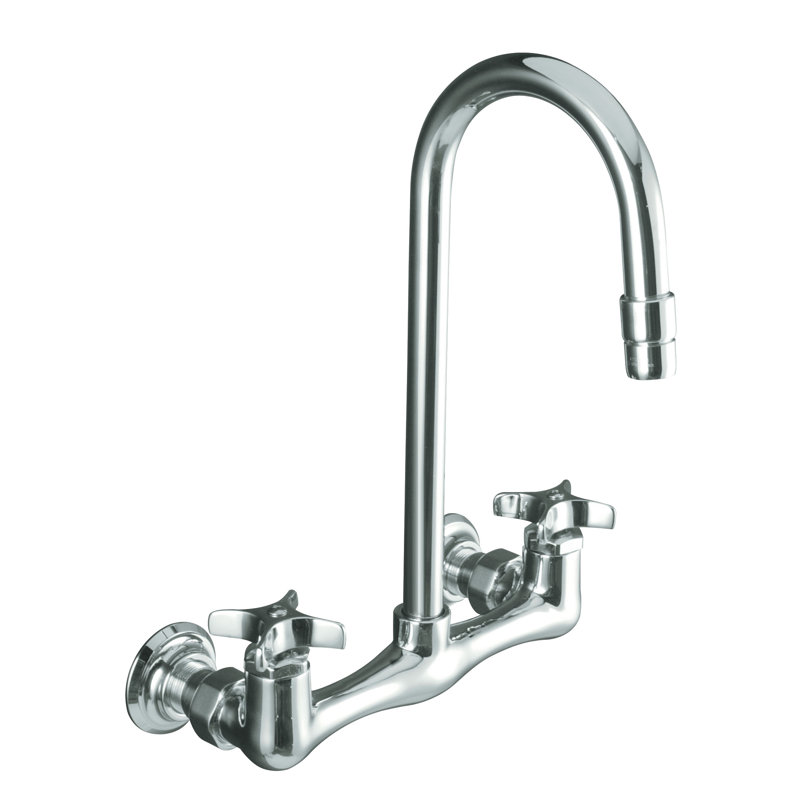 Kohler Triton Double Cross Handle Utility Sink Faucet with Gooseneck